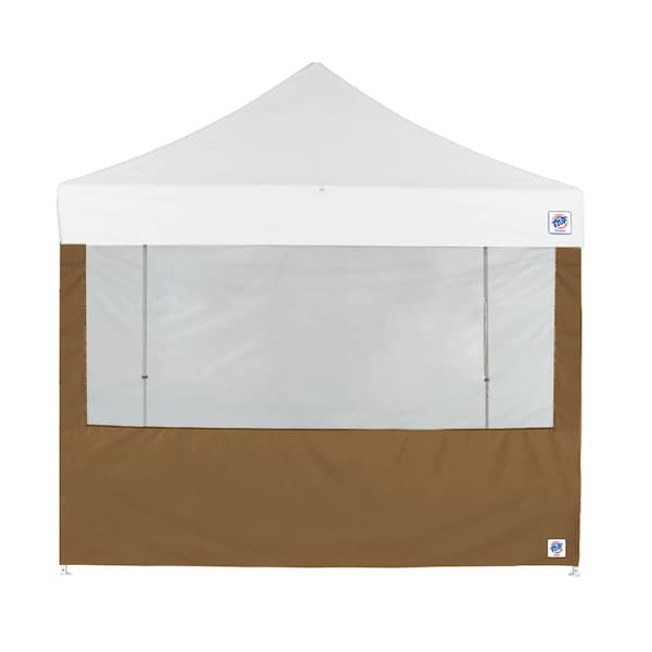 E-Z Up TAA Compliant Food Booth Sidewall, 13' W x 13' H, Coyote Brown SW3FB13TCCB - main